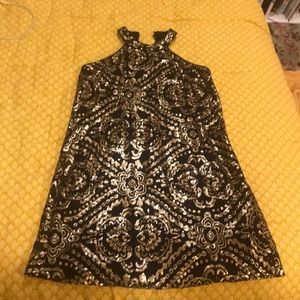 Gold sequin dress